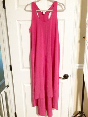 Athleta Presidio Dress Size S Tall Salvia Pink High Low Dress Pockets